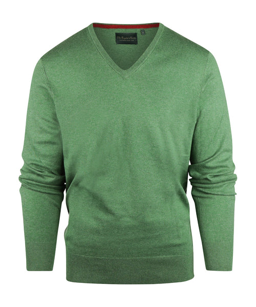 Pullover V-Hals Cotton/Cashmere | Groen