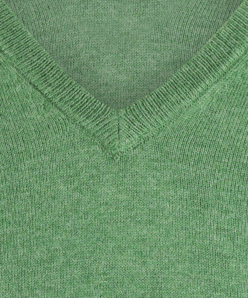 Pullover V-Hals Cotton/Cashmere | Groen