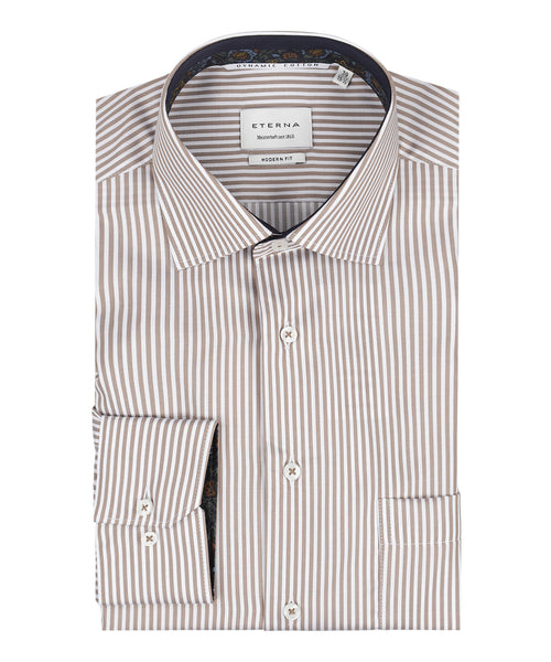 Eterna Shirt Modern Fit | Brown