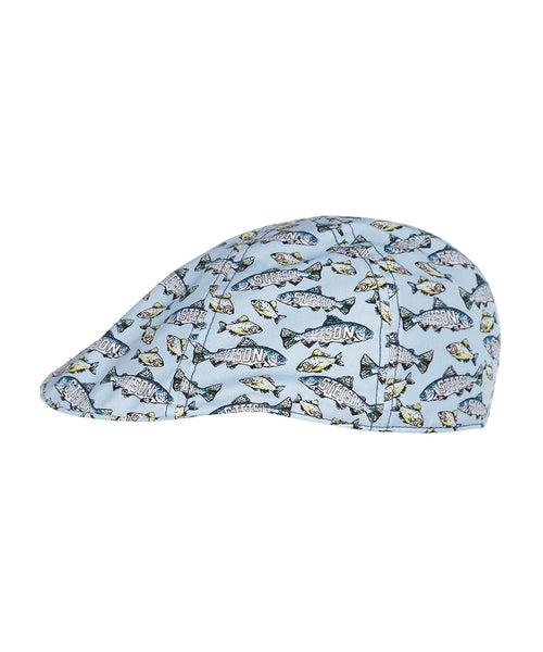 Texas Cotton Fish Print | Licht Blauw