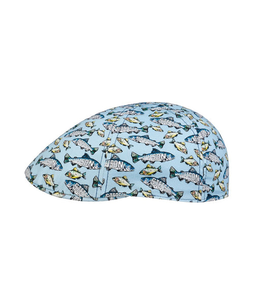 Texas Cotton Fish Print | Licht Blauw