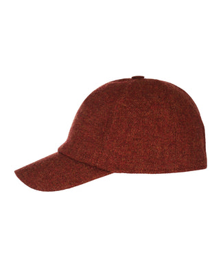 Wigens Tweed Baseball Cap | Rood