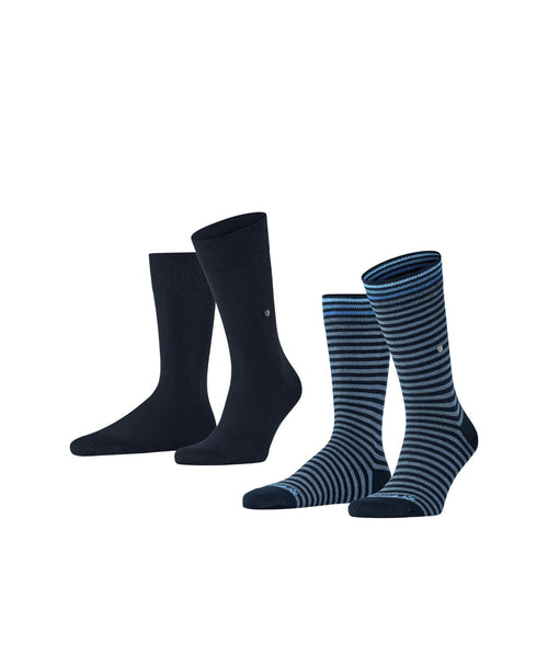 Burlington Sok Everyday Stripe 2-pack | Blauw