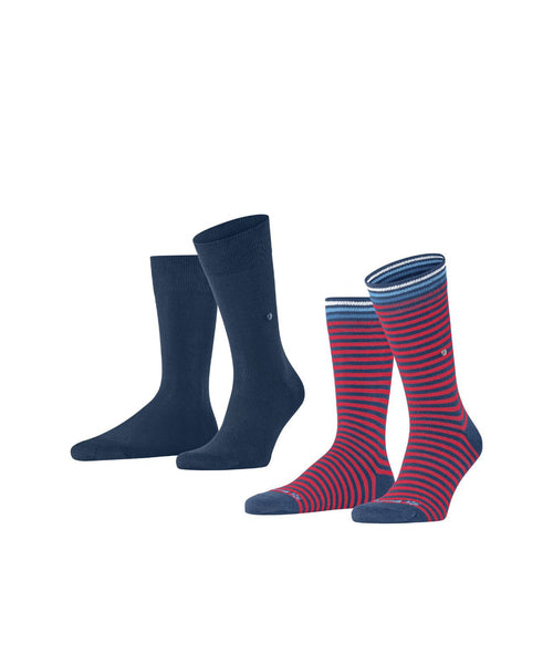 Burlington Sok Everyday Stripe 2-pack | Blauw