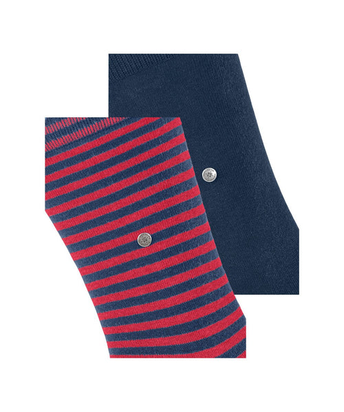 Burlington Sok Everyday Stripe 2-pack | Blauw