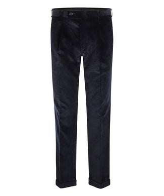 Corduroy Pantalon Brede Rib | Navy Blauw