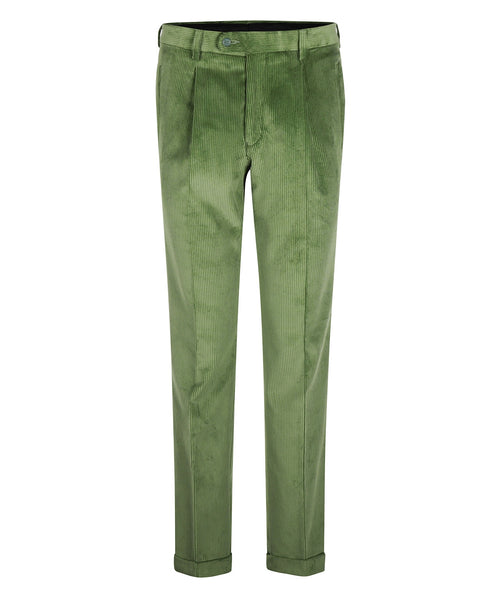 Corduroy Pantalon Brede Rib | Groen