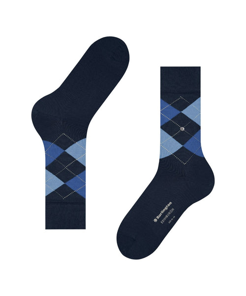 Burlington Edinburgh Heren Sokken | Blauw