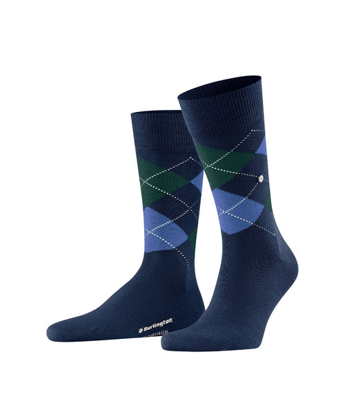 Burlington Edinburgh Heren Sokken | Blauw