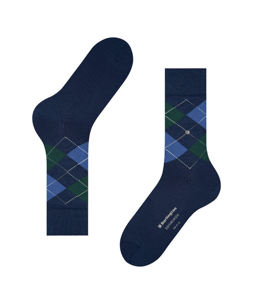 Burlington Edinburgh Heren Sokken | Blauw