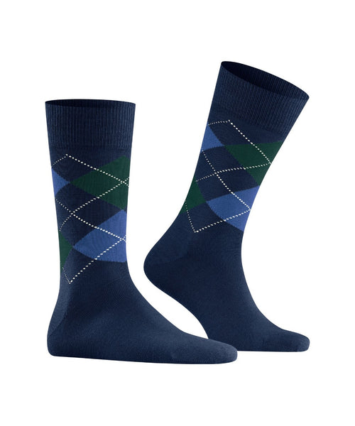 Burlington Edinburgh Heren Sokken | Blauw