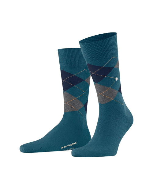 Burlington Edinburgh Heren Sokken | Blauw