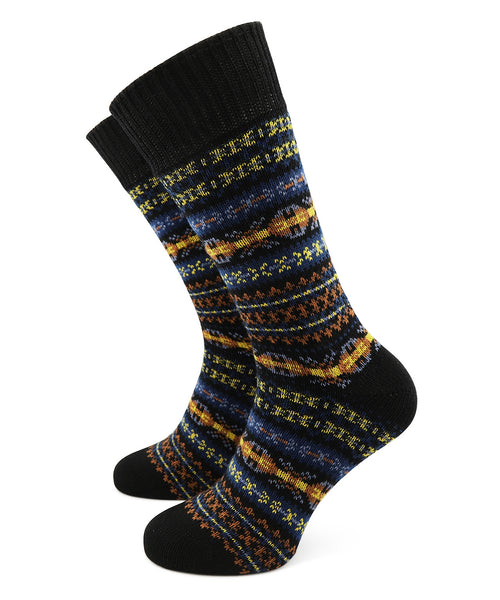 Sokken Fairisle Heavyweight | Zwart