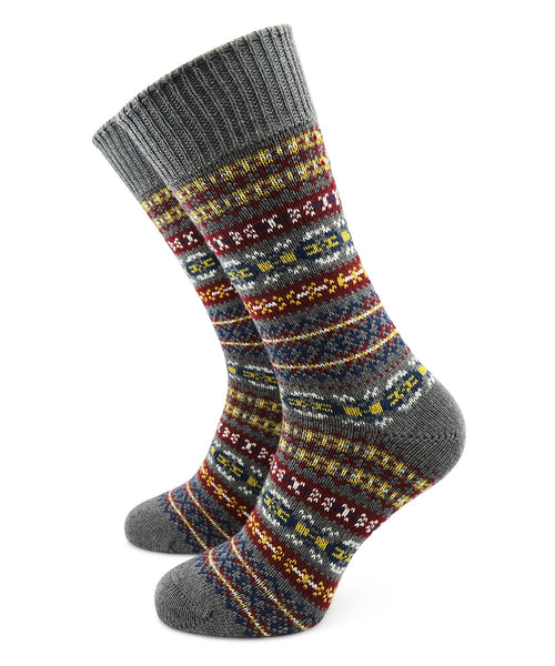 Sokken Fairisle Heavyweight | Antraciet Grijs