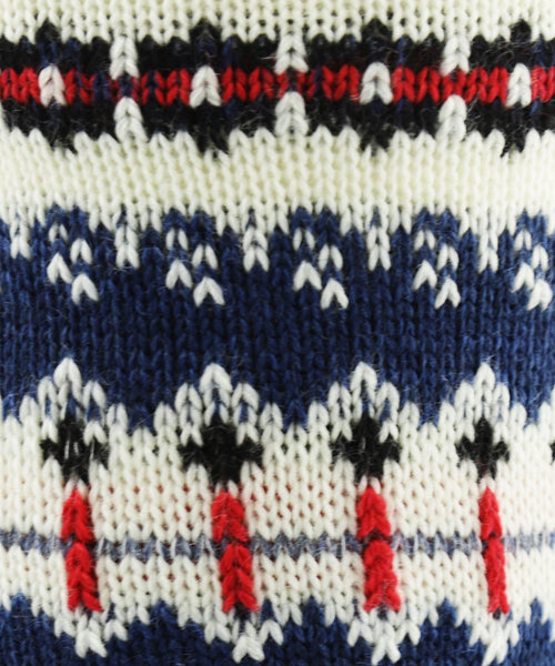 Sokken Fairisle Heavyweight | Denim Blauw