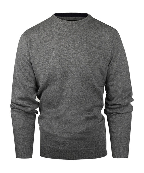 Ronde Hals Cashmere Pullover | Grijs