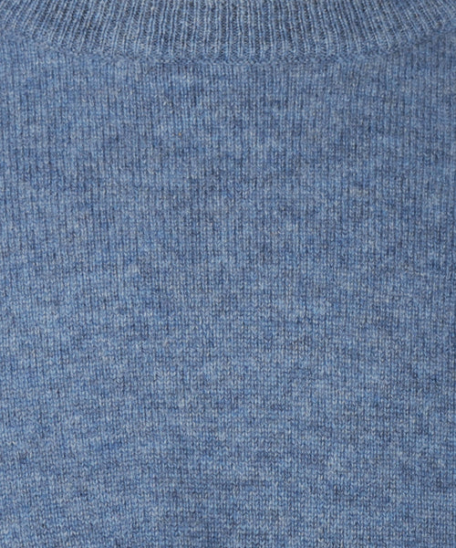 Ronde Hals Cashmere Pullover | Blauw