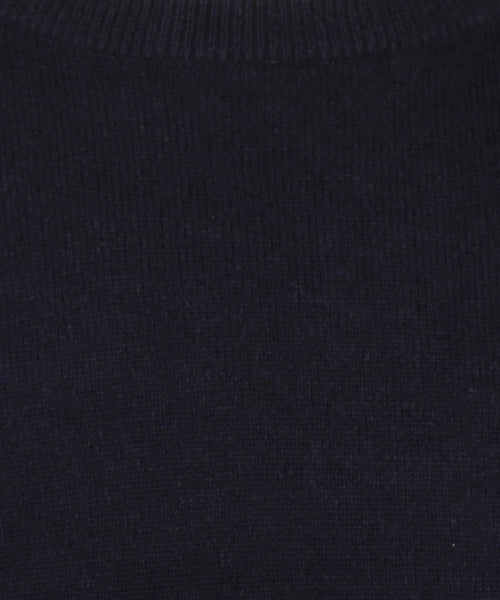 Ronde Hals Cashmere Pullover | Navy Blauw