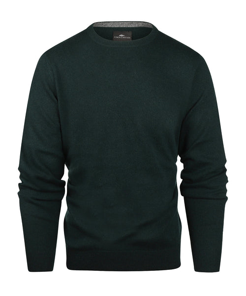 Ronde Hals Cashmere Pullover | Groen