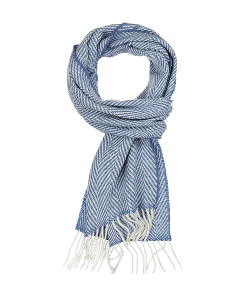 Lamsbswool/Cashmere Sjaal | Blauw