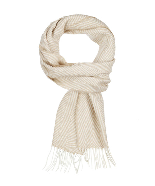 Lamsbswool/Cashmere Sjaal | Wit