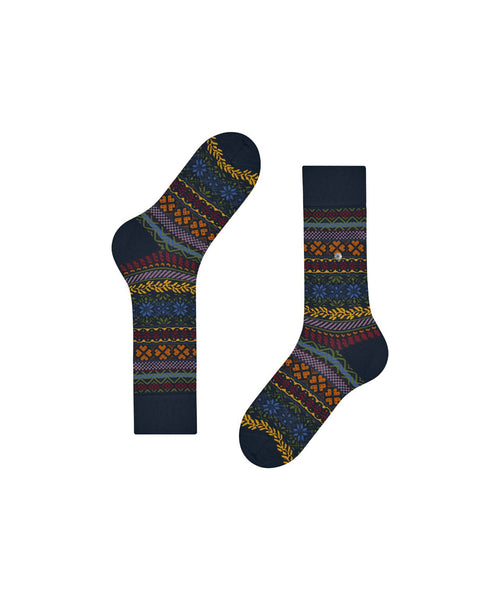 Burlington Country Fair Isle sok | Blauw