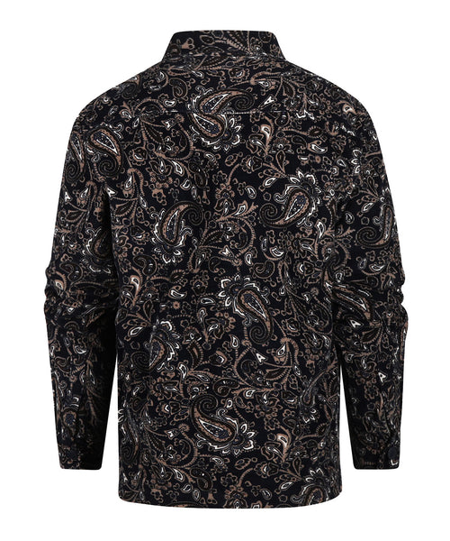 Barbour Brignall Printed Corduroy Overshirt | Navy Blauw