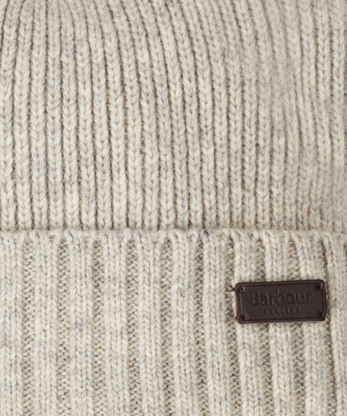 Barbour Carlton Beanie Hat | Light Grey