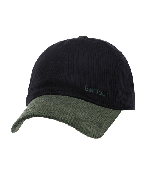 Barbour corduroy Baseball Cap Angus | Navy Blue