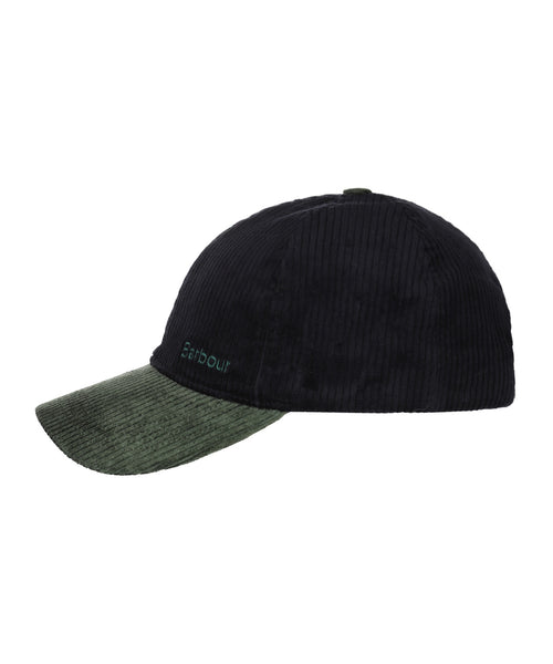 Barbour corduroy Baseball Cap Angus | Navy Blue