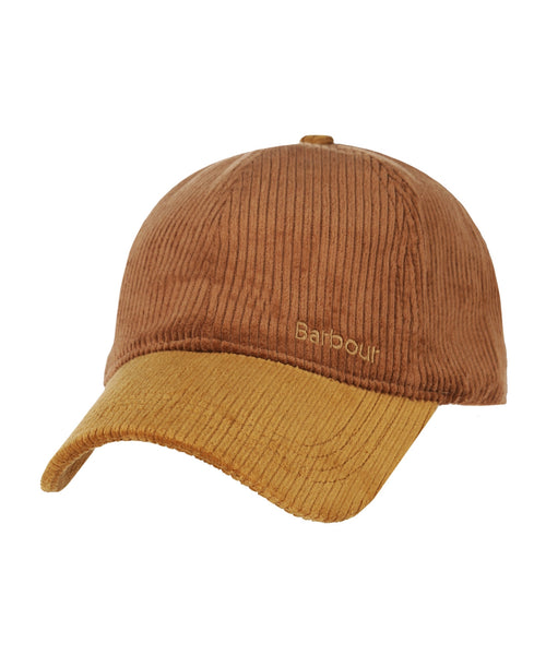 Barbour corduroy Baseball Cap Angus | Brown