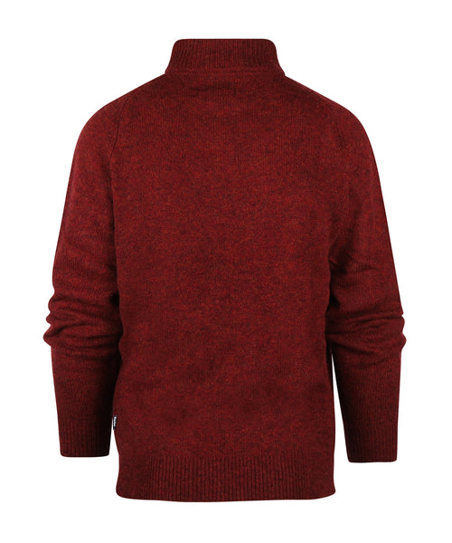 Barbour Talder Half Zip Knitted | Rood