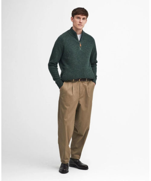 Barbour Talder Half Zip Knitted | Green