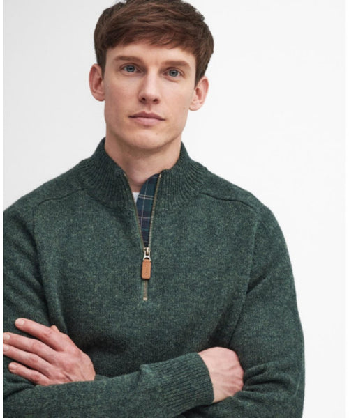 Barbour Talder Half Zip Knitted | Green