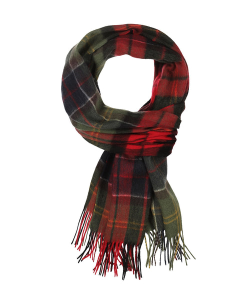 Barbour Brack Patchwork Tartan Scarf | Rood