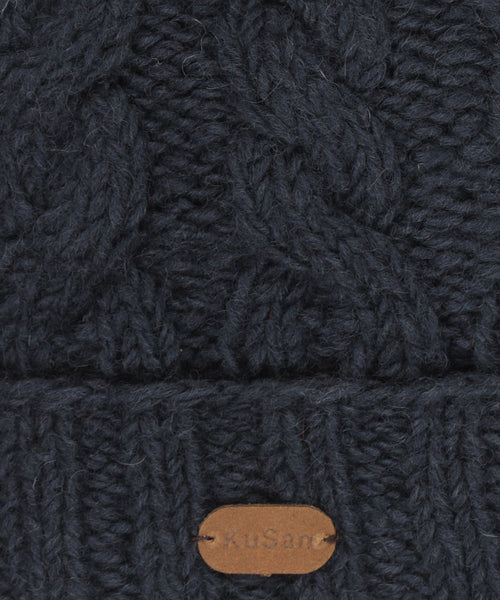 Muts Wol Fleece Lining | Navy Blauw