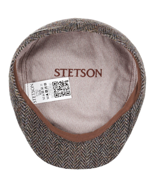 Stetson Ivy Cap Herringbone Harris Tweed | Grijs