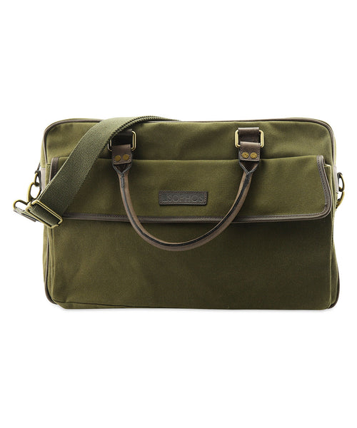 Canvas Briefcase | Olive