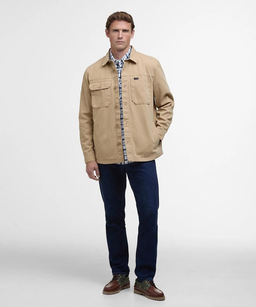 Barbour Lingfield Canvas Overshirt | Beige