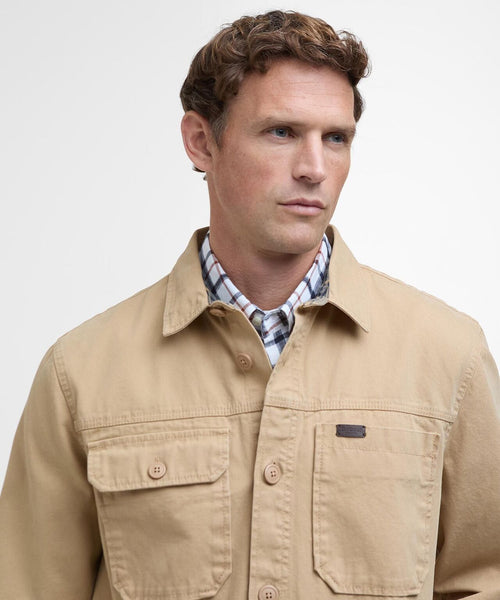 Barbour Lingfield Canvas Overshirt | Beige