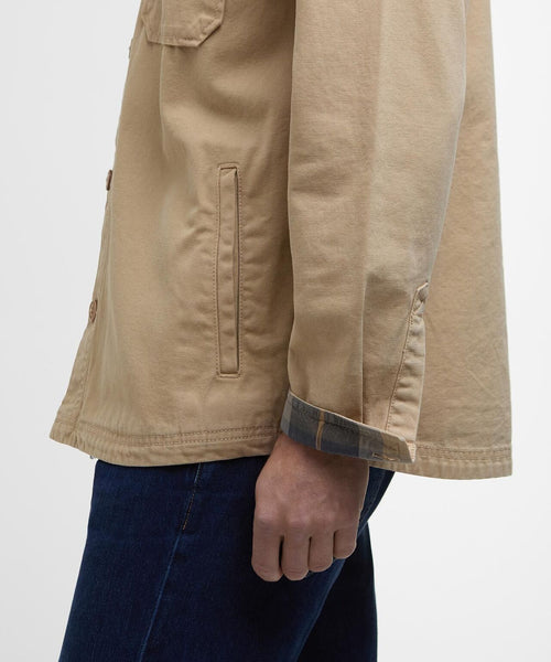 Barbour Lingfield Canvas Overshirt | Beige