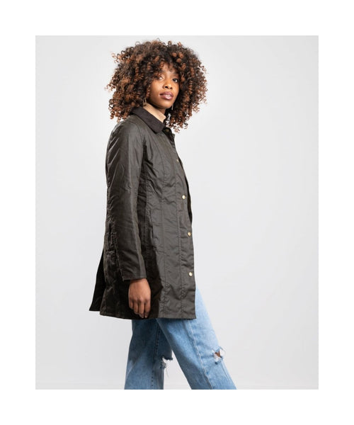 Barbour Belsay Wax Jacket Dames | Olive