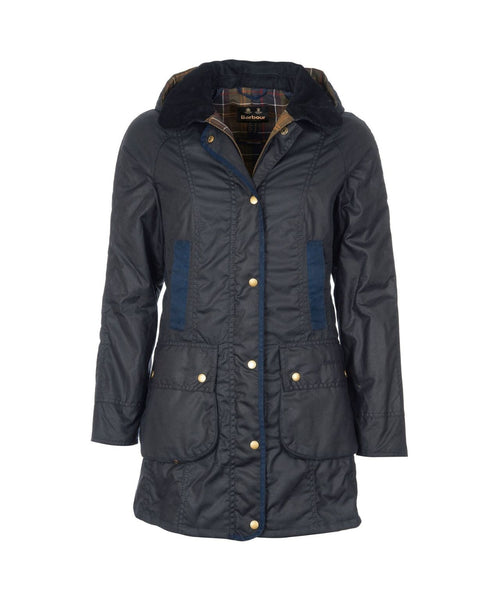 Barbour Bower Wax Jacket Dames | Navy Blauw