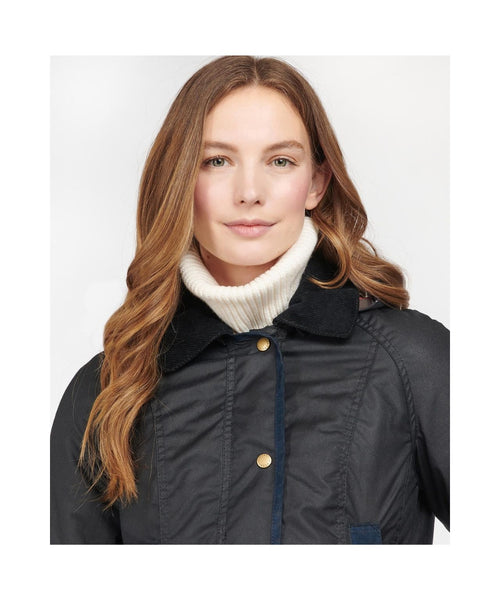 Barbour Bower Wax Jacket Dames | Navy Blauw