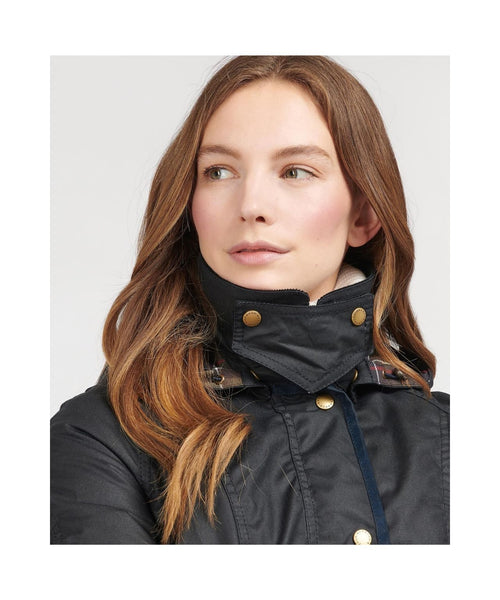 Barbour Bower Wax Jacket Dames | Navy Blauw