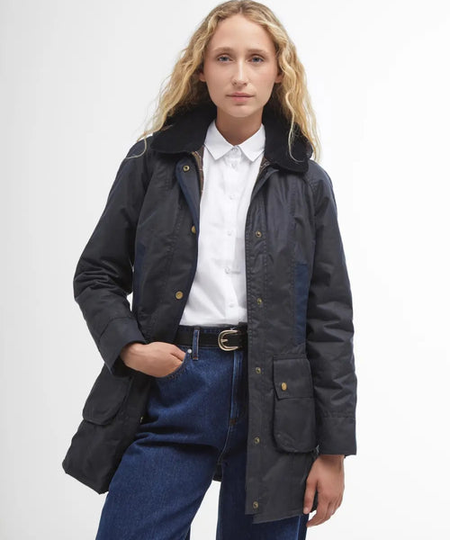 Barbour Bower Wax Jacket Women | Navy Blue