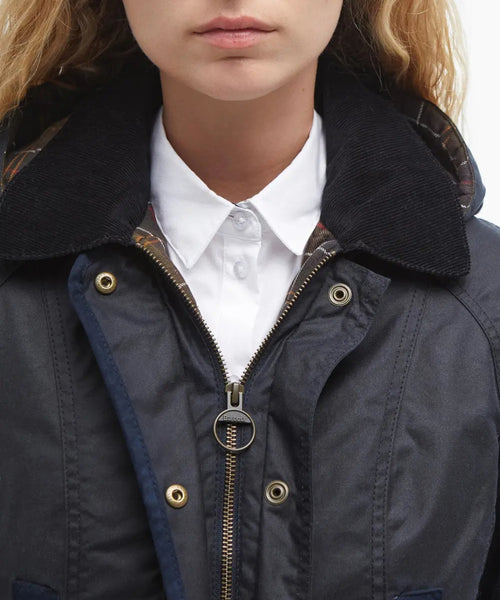 Barbour Bower Wax Jacket Women | Navy Blue
