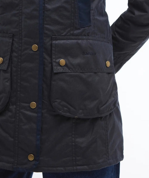 Barbour Bower Wax Jacket Women | Navy Blue