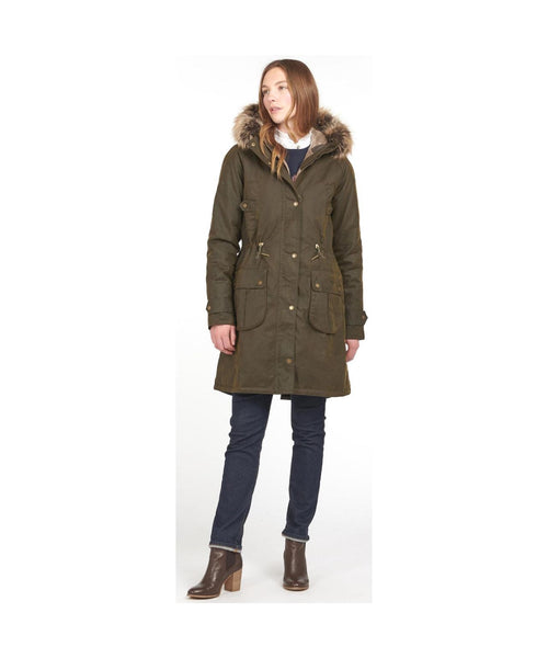 Barbour Hartwith Wax Jacket Women | Olive