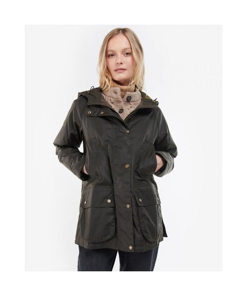 Barbour Arley Wax Jacket Dames | Olive